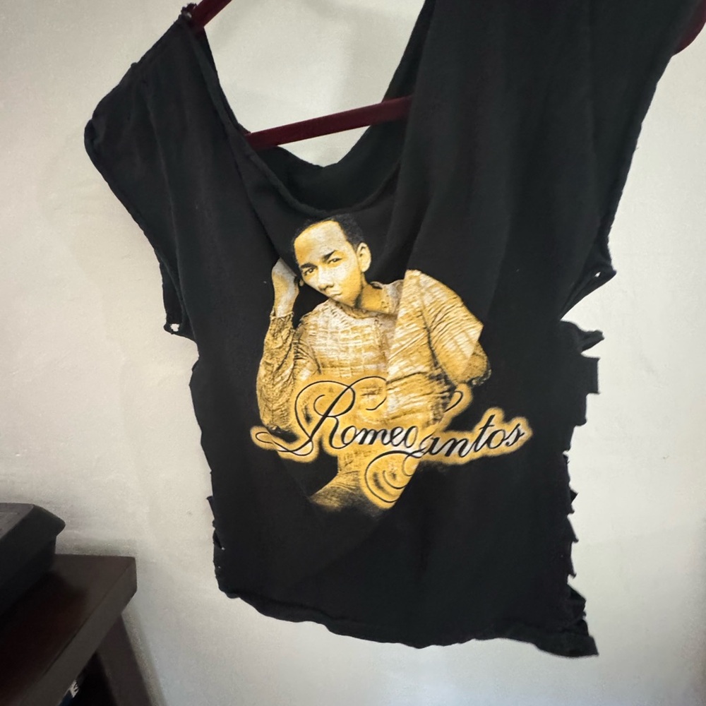 Black Graphic T-Shirt with Gold Design